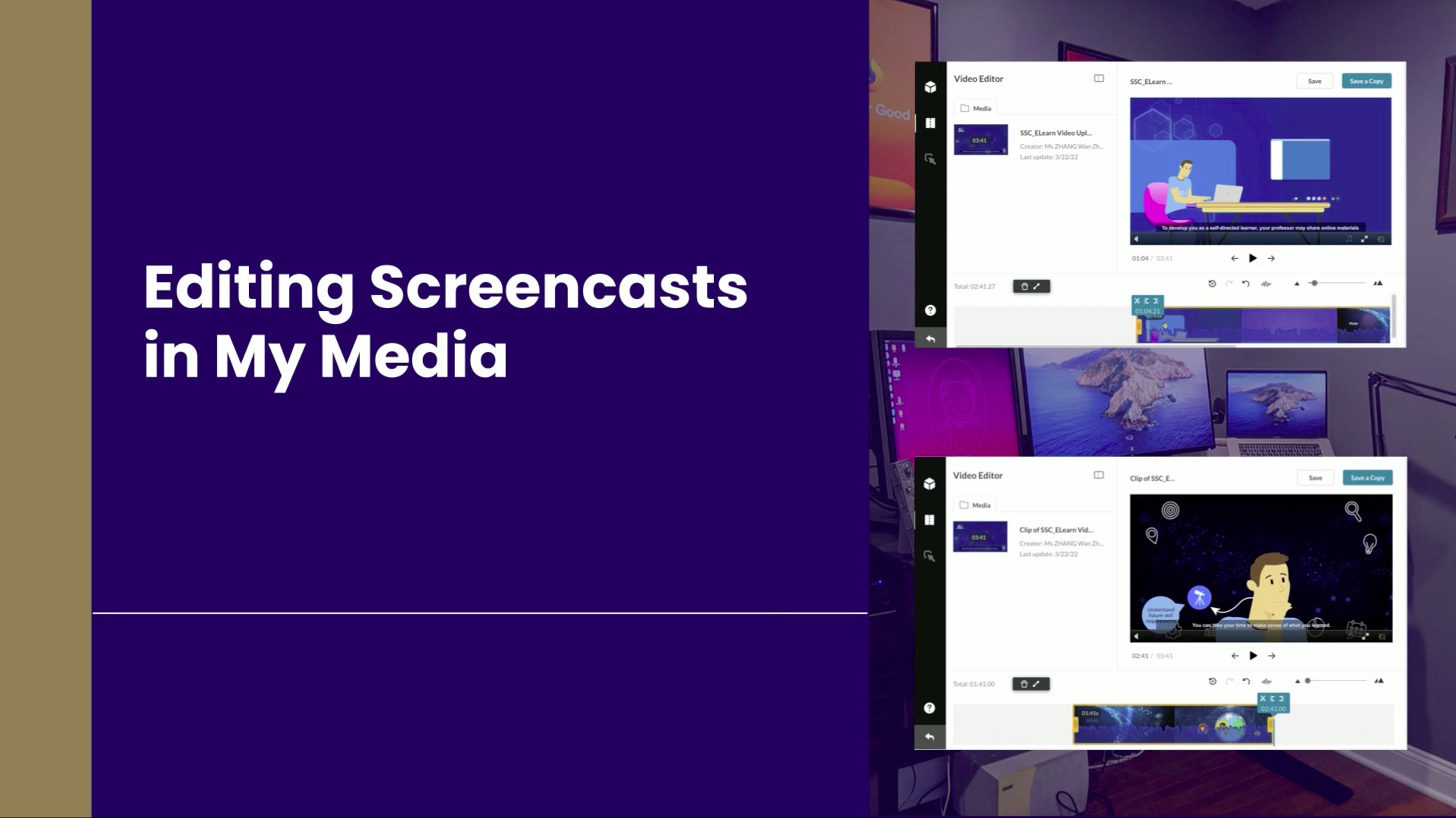 Editing Screencasts Using Kaltura Video Editor Centre for Teaching